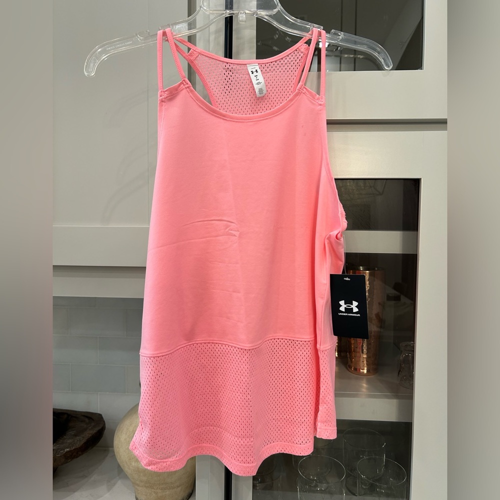 Under Armour Light Pink Mesh Tank
